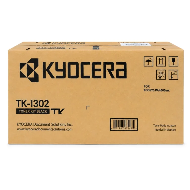 Foto de tóner Kyocera TK-1302 negro original de frente