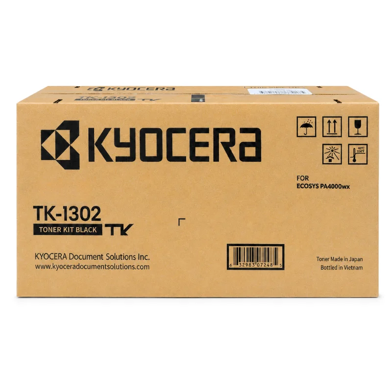 Foto de tóner Kyocera TK-1302 negro original de frente