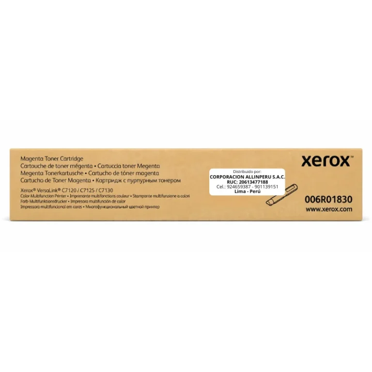 Foto de tóner Xerox 006R01830 magenta caja frontal VersaLink C7120