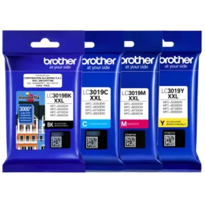 Kit tinta Brother LC3019 4 colores original vista frontal