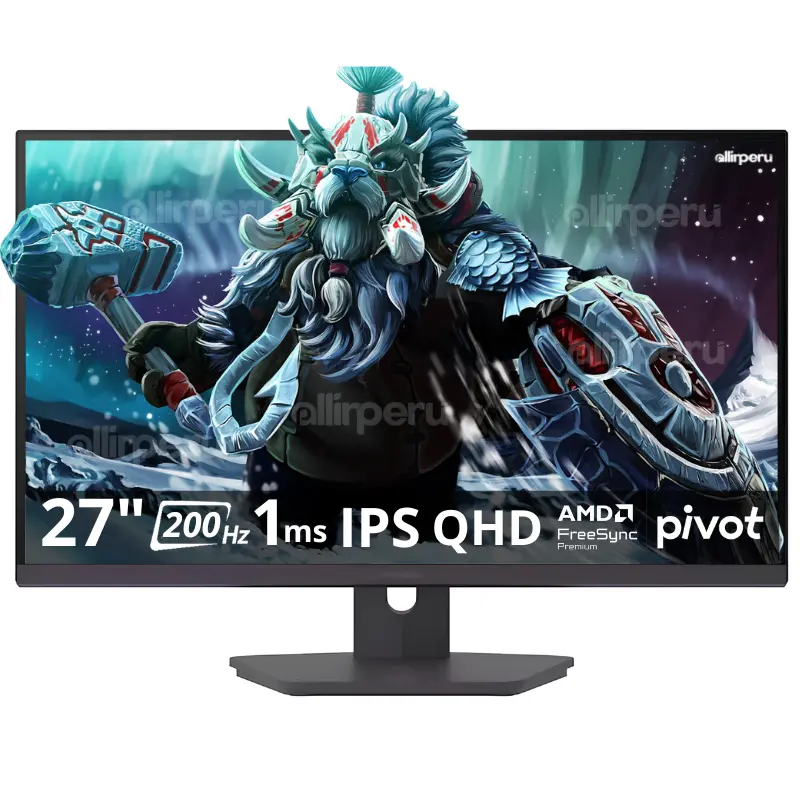 Monitor gamer LG 27G610A-B 27 pulgadas QHD 200Hz vista frontal