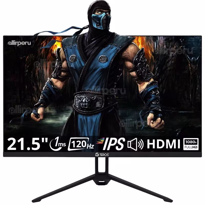 Monitor Teros TE-2133S 21.5 pulgadas IPS 120Hz vista frontal