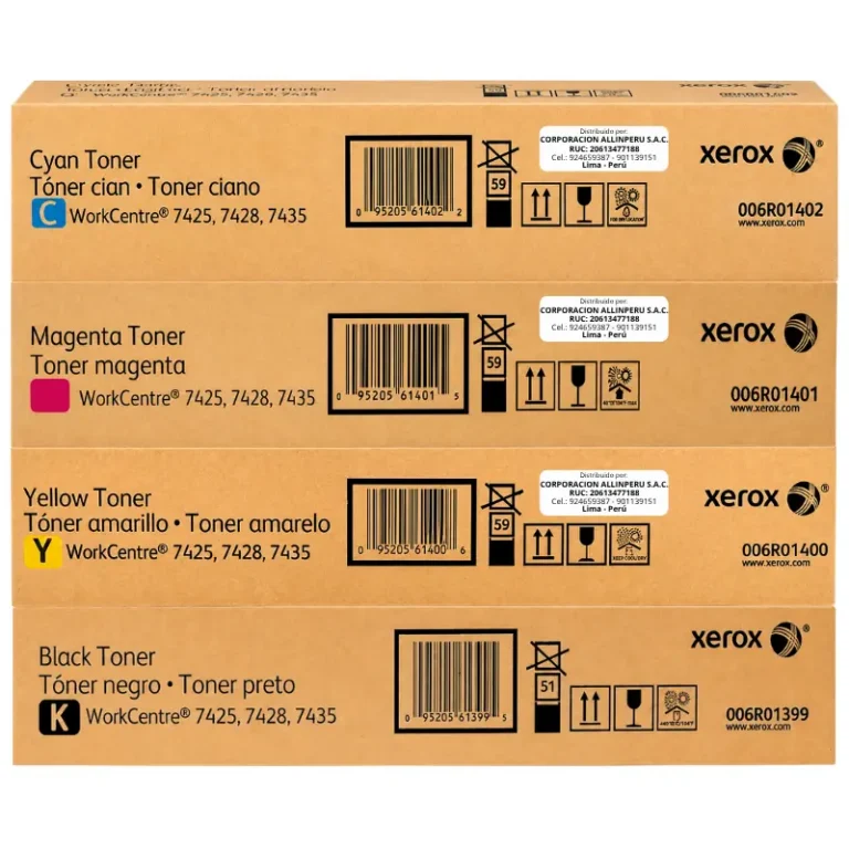 Pack tóner Xerox CMYK original WorkCentre 7425