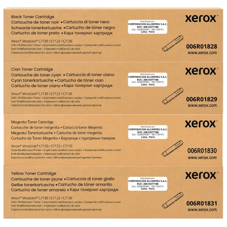 Pack tóner Xerox CMYK VersaLink C7120 completo