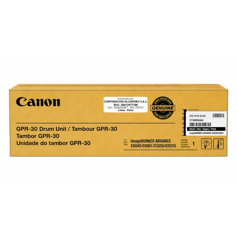 Tambor Canon GPR-30 negro original vista frontal