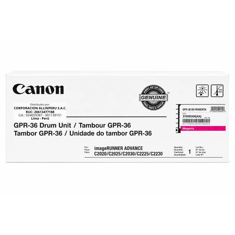 Tambor Canon GPR-36 Magenta 3788B004 vista frontal original