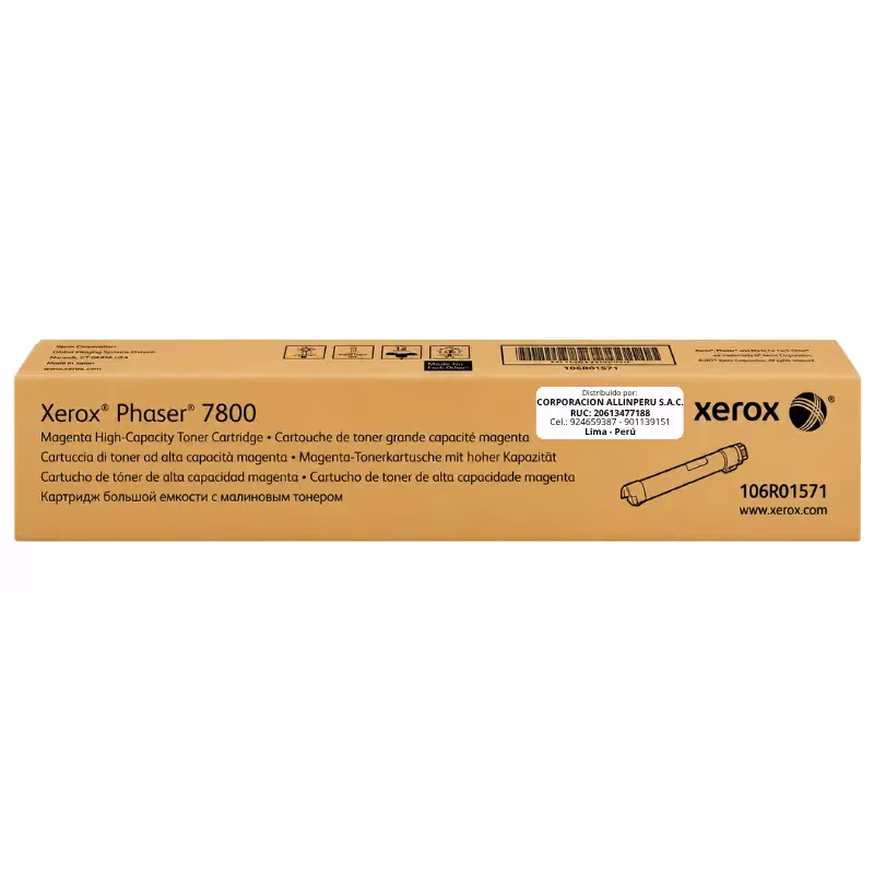 Tóner Xerox 106R01571 magenta alta capacidad Phaser 7800