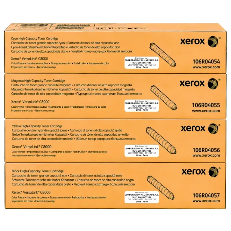 Foto de pack toner Xerox CMYK para VersaLink C8000